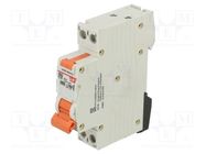 RCBO breaker; Inom: 10A; Ires: 30mA; Poles: 1+N; 230/400VAC; IP20 LS ELECTRIC