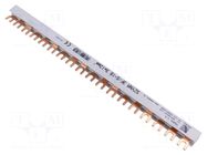 Busbar; 12mm2; Poles: 3; Urated: 400V; 80A; fork; Pitch: 17.8mm; PVC PAWBOL