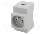 E-type socket; for DIN rail mounting PAWBOL