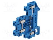 Splice terminal: rail; 0.14÷4mm2; ways: 2; terminals: 4; blue; UTTB PHOENIX CONTACT