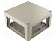 Enclosure: multipurpose; X: 270mm; Y: 270mm; Z: 136mm; with holes ROSE