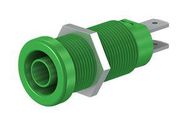 SOCKET, 4MM, SHROUDED, GREEN