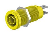 SOCKET, 4MM, SHROUDED, YELLOW