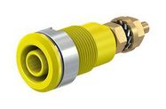 SOCKET, 4MM, SHROUDED, YELLOW, PK5