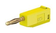 PLUG, 2MM, YELLOW, PK5