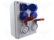 Electric switchboard; IP44; wall mount; Enclos.mat: ABS PAWBOL