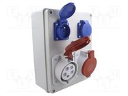 Electric switchboard; IP44; wall mount; Enclos.mat: ABS PAWBOL