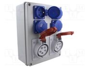 Electric switchboard; IP44; wall mount; Enclos.mat: ABS PAWBOL