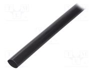 Heat shrink sleeve; glued; 40mm; L: 1m; black; Temp: -25÷125°C RADPOL