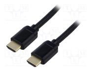 Cable; HDMI 2.0; HDMI plug,both sides; PVC; 0.75m; black; Core: Cu BASEUS