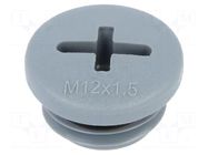 Stopper; M12; 1.5; IP68; polyamide; grey; Entrelec; Thread: metric TE Connectivity