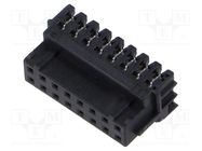 Connector: wire-wire/PCB; plug; female; PIN: 16; DF11; Pitch: 2mm HIROSE