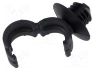 Cable holder with finned arbor; polyamide; black; UL94V-2; 10mm ESSENTRA