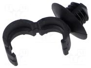 Cable holder with finned arbor; polyamide; black; UL94V-2; 10mm ESSENTRA