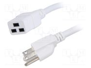 Cable; 3x14AWG; IEC C19 female,NEMA 5-15 (B) plug; PVC; 1.5m LIAN DUNG