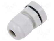 Cable gland; M12; 1.5; polyamide; light grey KRADEX