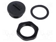 Stopper; PG13,5; polyamide; black; Thread: PG KRADEX