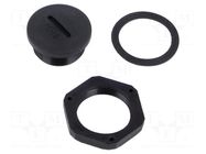 Stopper; PG16; polyamide; black; Thread: PG KRADEX