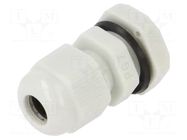 Cable gland; PG7; polyamide; light grey KRADEX