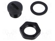 Stopper; PG7; polyamide; black; Thread: PG KRADEX