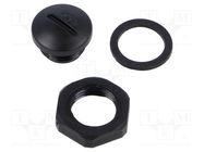 Stopper; PG9; polyamide; black; Thread: PG KRADEX