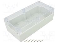 Enclosure: multipurpose; X: 120mm; Y: 240mm; Z: 75mm; ZP; light grey KRADEX