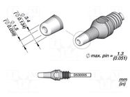 Tip: for desoldering irons; 3.4x1.5mm JBC TOOLS