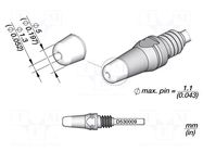 Tip: for desoldering irons; 5x1.3mm JBC TOOLS