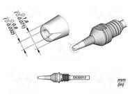 Tip: for desoldering irons; 1.8x0.8mm JBC TOOLS