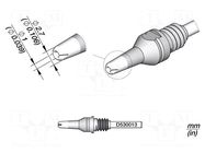 Tip: for desoldering irons; 2.7x1mm JBC TOOLS