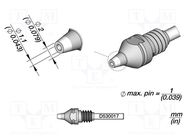 Tip: for desoldering irons; 2x1.1mm JBC TOOLS