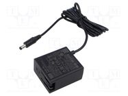 Power supply: switching; mains,plug; 12VDC; 1A; 12W; Out: 5,5/2,1 MEAN WELL