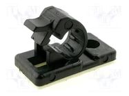 Self-adhesive cable holder; polyamide; black; UL94V-2 FIX&FASTEN