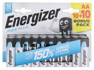 Battery: alkaline; AA; 1.5V; non-rechargeable; 20pcs; Max Plus ENERGIZER