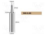 Tip; chisel; 0.8mm; for soldering station SHENZHEN BAKON ELECTRONIC