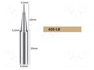 Tip; conical; 0.2mm; for soldering station BAKON