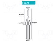 Tip; hoof; 3mm; for soldering station BAKON