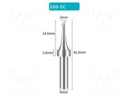 Tip; hoof; 2mm; for soldering station BAKON