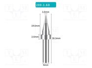 Tip; chisel; 1.6mm; for soldering station SHENZHEN BAKON ELECTRONIC