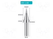 Tip; chisel; 1.6mm; for soldering station BAKON