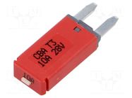 Fuse: thermal; 10A; 28VDC; automotive; 12.45mm ESKA