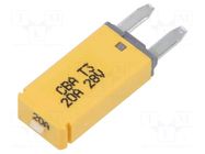 Fuse: thermal; 20A; 28VDC; automotive; 12.45mm ESKA