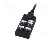 24V; PIN: 5; with LED,with lead; 2A; Transition: splitter; IP67; 5m AMPHENOL LTW