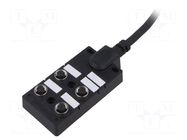 24V; PIN: 5; with LED,with lead; 2A; Transition: splitter; IP67; 10m AMPHENOL LTW