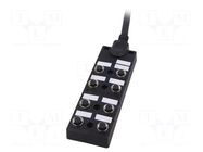 24V; PIN: 5; with LED,with lead; 2A; Transition: splitter; IP67; 4m AMPHENOL LTW