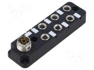 Distribution box; M8; PIN: 3; socket; 3A; IP67; IN: 6; OUT: 1 AMPHENOL LTW