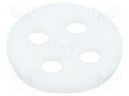 Spacer sleeve; LED; Øout: 5.1mm; L: 0.9mm; white; Holes pitch: 2.5mm BIVAR