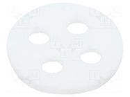 Spacer sleeve; LED; Øout: 5.1mm; L: 0.9mm; white; Holes pitch: 2.5mm BIVAR