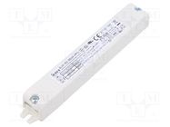 Power supply: switching; LED; 2÷43VDC; 350mA; IP20; 158x19x22mm TCI