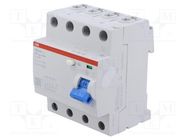 RCD breaker; Inom: 25A; Ires: 30mA; Max surge current: 5000A; IP20 ABB